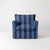 Not Yet Made - Made To Order Sophie Conran Coco Armchair - Coastal Blue & Navy Blue Stripes with Knife Edge Cushion For Sale - Image 5 of 5