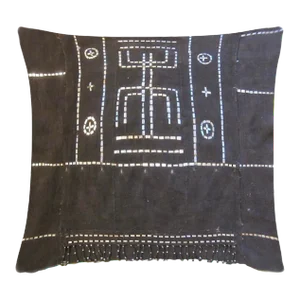 Sarafiné Antique African Metal Mud Cloth Pillow