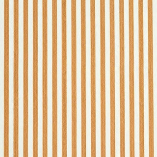 Sample - Schumacher Edwin Stripe Narrow Wallpaper in Butternut For Sale