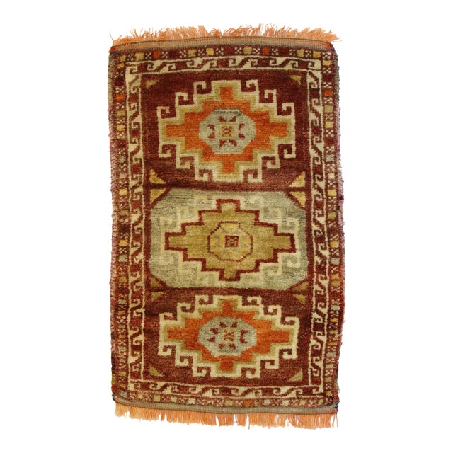 Vintage Turkish Yastik Rug - 01'04 X 02'02 For Sale