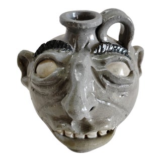 Stephen Hawks Face Jug "I Come From a Long Line of a Long Line"." For Sale