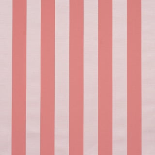 Schumacher Madison Wide Stripe Fabric In Pink For Sale