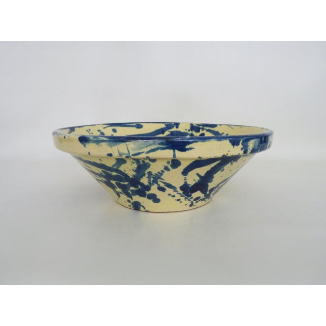Blue and Yellow Glazed Stoneware Pot from Provence, 1970s For Sale - Image 8 of 8