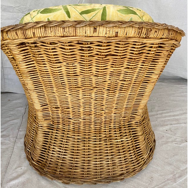 Vintage Wicker Lounge Chairs With Braided Trim a Pair Chairish