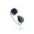 4 Carat Natural Blue Sapphire Toi Et Moi Cockrtail Ring Size 5 in 18k Gold For Sale - Image 4 of 16