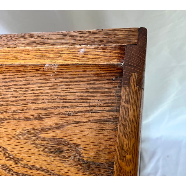Brown Early 1900s Oak Letter File Cabinet For Sale - Image 8 of 13