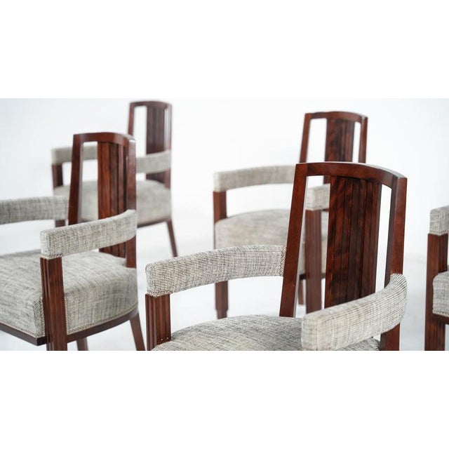 Set of 8 Armchairs, Art Deco Style - New Upholstery