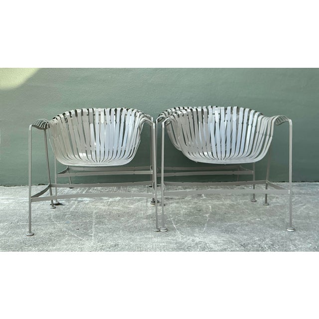 Mid 20th Century Vintage MCM Woodard Sunburst Strap Chairs - Set of 4 For Sale - Image 5 of 10