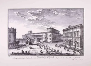 Giuseppe Vasi, Papal Palace, Etching, Late 18th-Century