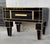 Art Deco New Pair of Mirrored Low Nightstand in Black Mirror and Chrome With Drawer For Sale - Image 3 of 11