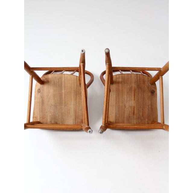 Vintage Windsor Bow Back Chairs Pair For Sale - Image 11 of 11