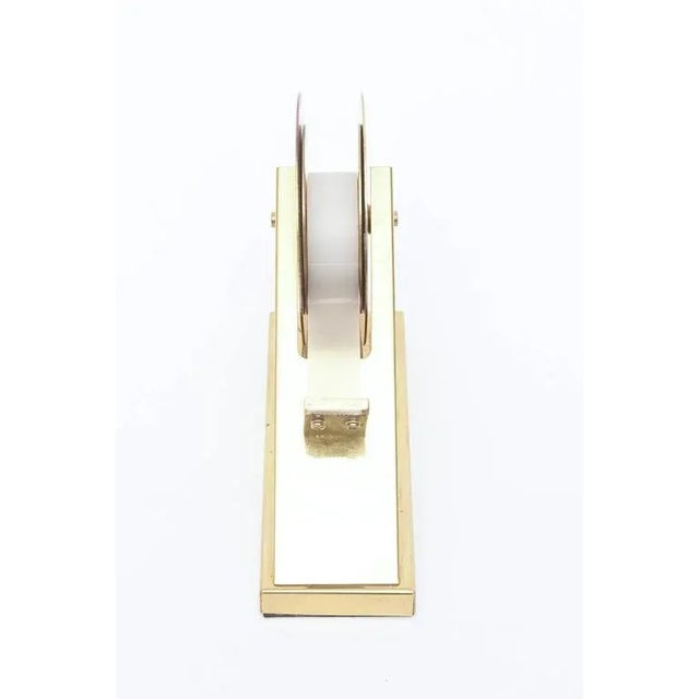 Vintage Modernist Sculptural Brass Tape Dispenser and Tape Holder For Sale In Miami - Image 6 of 9