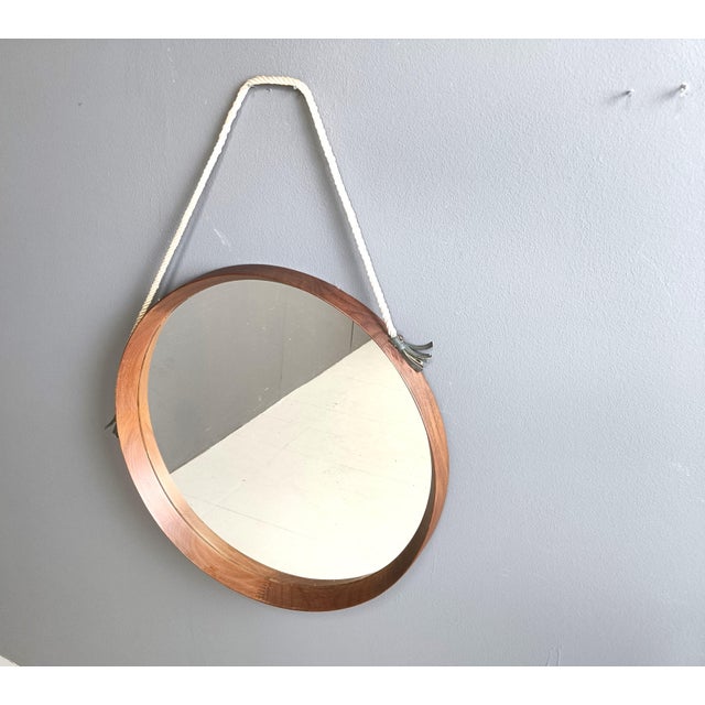 Wood Mid-Century Italian Mirror, 1960s For Sale - Image 7 of 11