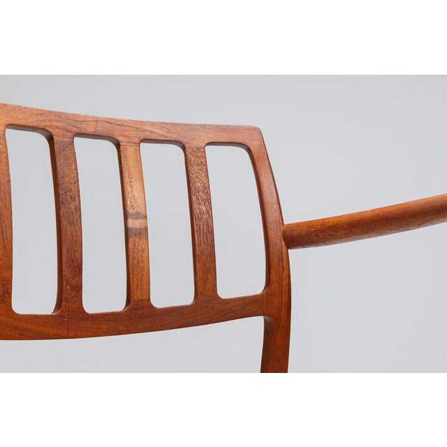 Beige Model 66 Armchairs in Teak and Paper Cord by Niels Otto Moller, Denmark, 1970, Set of 4 For Sale - Image 8 of 15