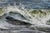 Ocean I by Elena Degenhardt | Soft pastel on paper depicting crashing ocean waves. For Sale