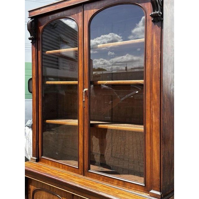 Victorian Mahogany Bookcase For Sale - Image 5 of 7