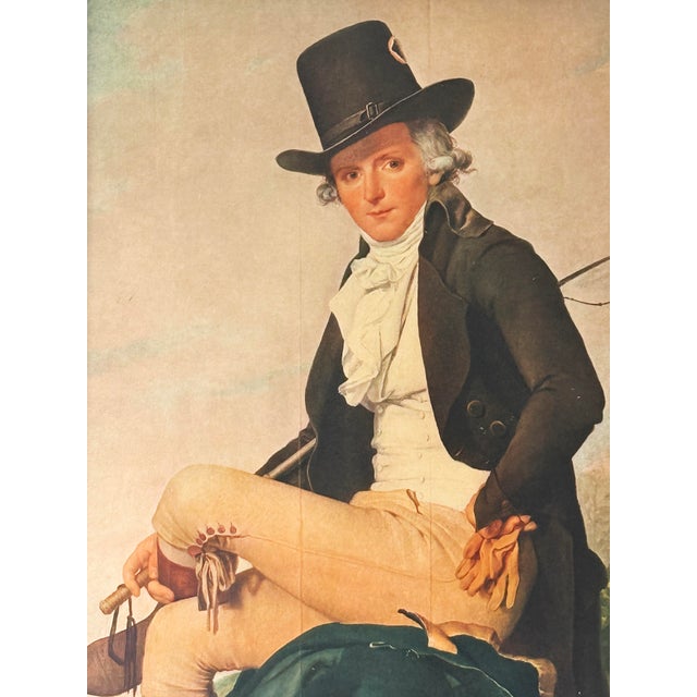 Mid 20th Century Jacques Louis David Portrait of Pierre Sériziat Neoclassical Gilt Framed Wall Art For Sale - Image 4 of 14