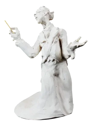 Terracotta Conductor Sculpture by Hélène Sellier, 2010