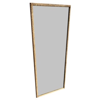 Antique 19th Century French Painted Ribbed Mirror For Sale