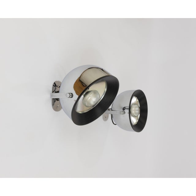 Metal Wall Lamps by Gae Aulenti & Livio Castiglioni for Stilnovo, 1970s, Set of 2 For Sale - Image 7 of 7
