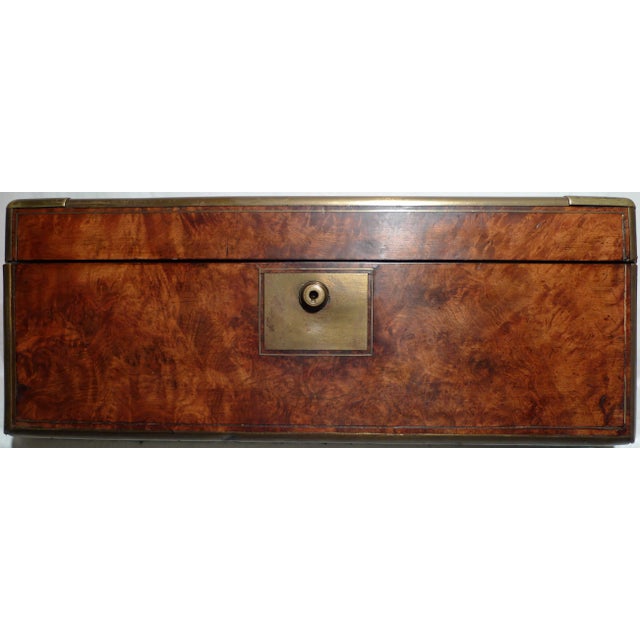 19th Century Joseph Bramah English Burled Walnut Lap Desk For Sale - Image 4 of 12