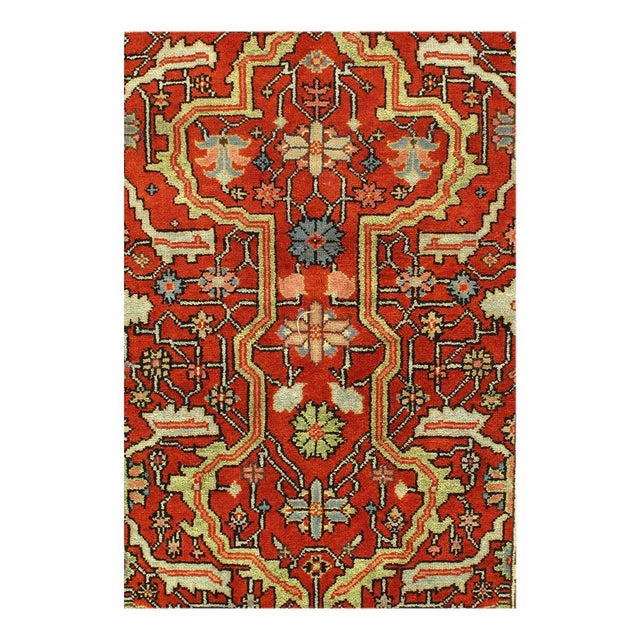 Serapi design rug. Handmade Hand-knotted in fine lambswool. Lamb's Wool on a Cotton Foundation Vegetable Dyed Hand-Spun...