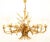Gold Wheat Wreath 12-Light Chandelier by Hans Kogl, 1960s For Sale - Image 8 of 11