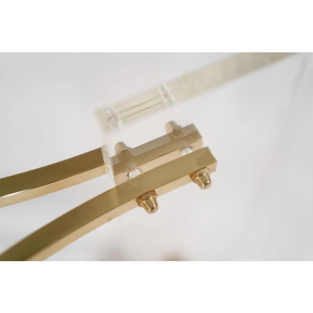 Lucite and Brass Coffee Table by Charles Hollis-Jones, C. 1970s For Sale - Image 11 of 11
