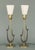 1970s Pair of Tall Mid-Century Modern Table Lamps, Biomorphic Design and Decorations, Glass Shades For Sale - Image 4 of 10