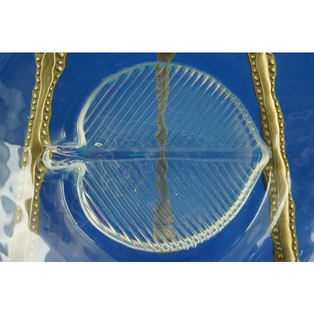 Vintage Centerpiece Emptier in Iridescent Murano Glass with Leaf by Alfredo Barbini, 1950s For Sale - Image 13 of 18