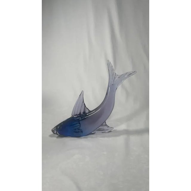 Murano Glass Fishes from Cenedese, 1970s, Set of 2 For Sale - Image 7 of 9