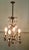 French Chandelier Hung with Crystal Amber & Mauve Fruits This is a stunning piece, the age darkened brass frame is hung...