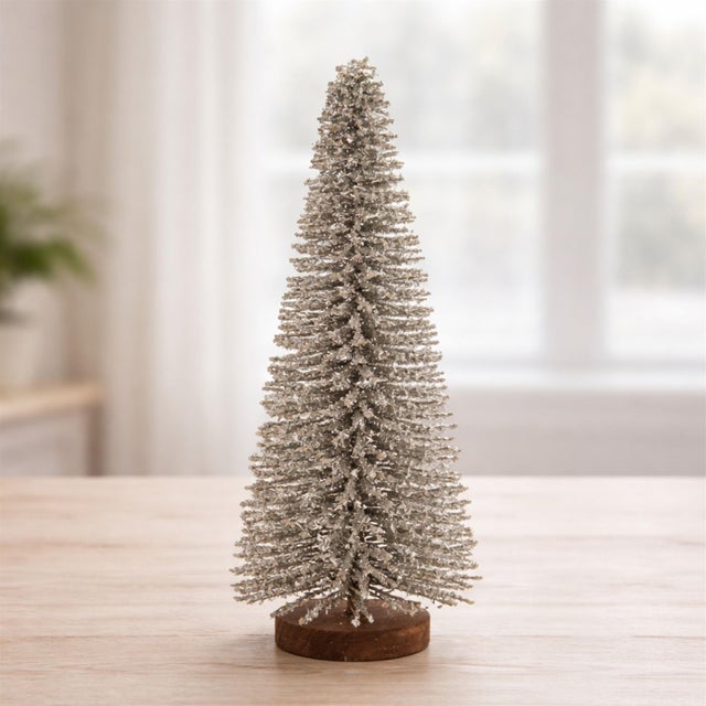 Rustic Glitter Iron Christmas Tree 17.5"H For Sale - Image 3 of 3