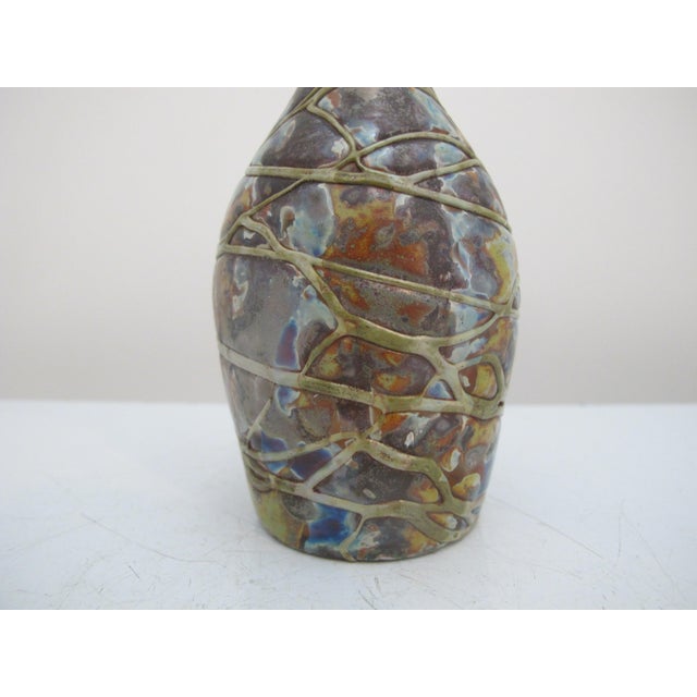 Early 20th Century Attributed to Josef Knizek Boudnik Pandora Art Glass 6 1/4" Bohemian Bottle Vase For Sale - Image 5 of 7