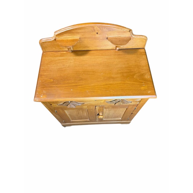 Victorian Farmhouse Antique Pine Washstand For Sale - Image 4 of 9