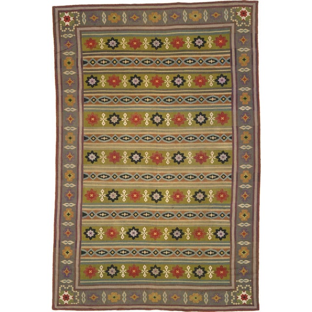 Antique Needlepoint Rug For Sale In New York - Image 6 of 6