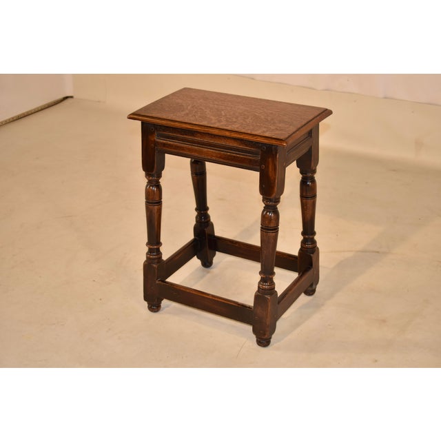 19th Century English Oak Joint Stool For Sale - Image 4 of 9