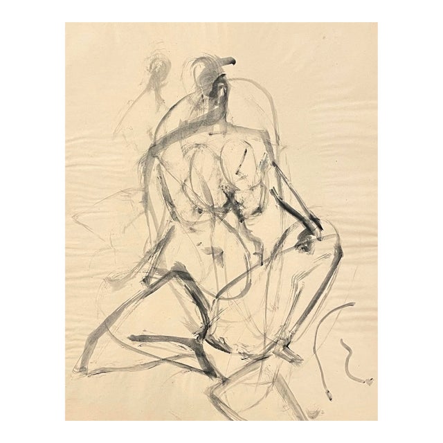1956 Kenneth Callahan Modern Nude Painting For Sale