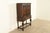 Berkey & Gay Berkey & Gay Antique English Jacobean Carved Walnut and Burl Wood Bar Cabinet, Circa 1920s For Sale - Image 4 of 16
