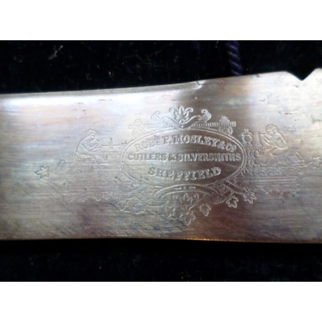 Antique English Victorian Robert Mosley Cutler & Silversmith 3 Piece Bone Carving Set For Sale In Columbia, SC - Image 6 of 16