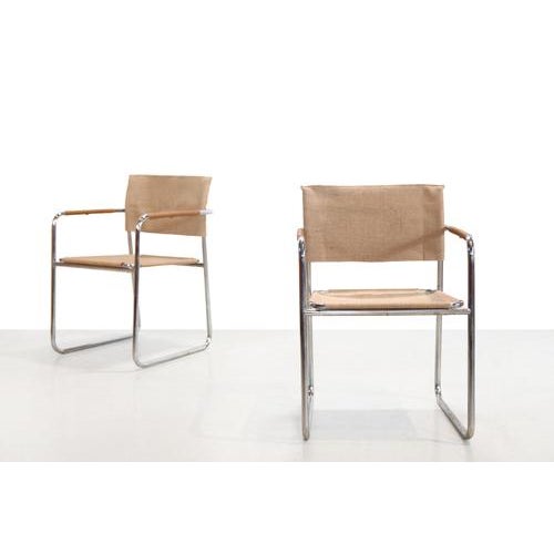 Ikea Amiral Chairs in Chrome and Jute by Karin Mobring, 1973, Set of 2 For Sale - Image 4 of 8