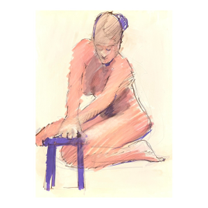 1970s John Reilly Female Nude Painting
