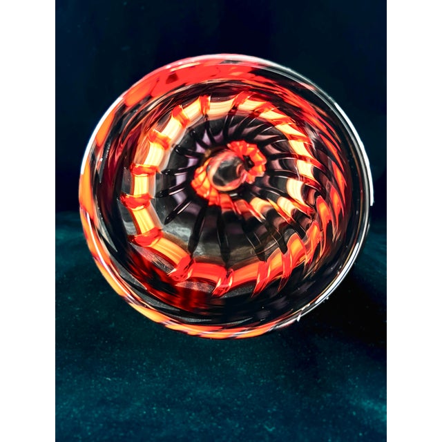 Large Mid-Century Fratelli Toso Murano "Fenicio" Flame Glass Vase For Sale - Image 9 of 12