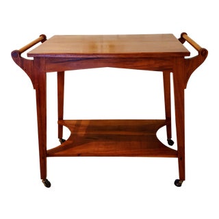 Mid-Century Teak Serving Cart For Sale
