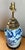 Vintage Blue and White Ceramic Table Lamp For Sale - Image 14 of 14