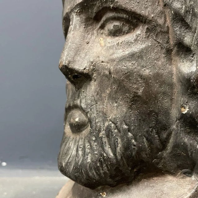 Painted Carved Wooden Head For Sale - Image 17 of 18