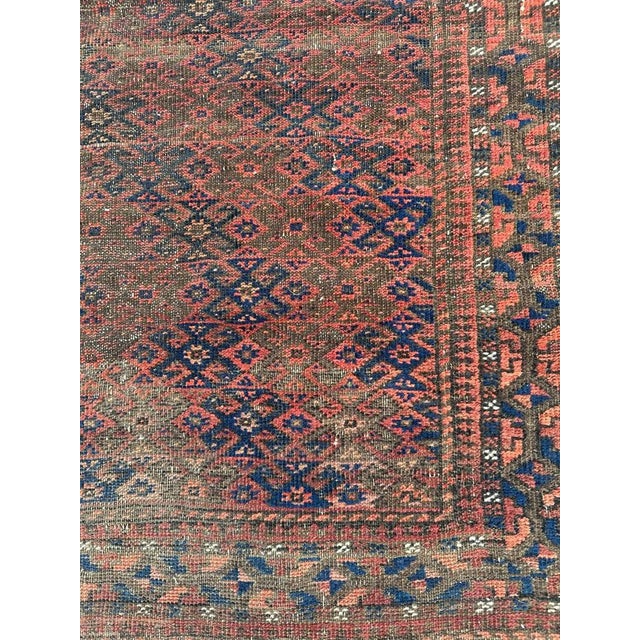Textile Turkmen Baluch Rug, 1950s For Sale - Image 7 of 18