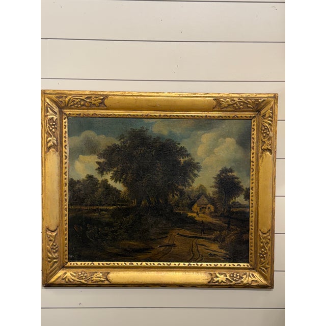 18th Century Oil on Canvas 'Road to the Farm' For Sale - Image 9 of 11