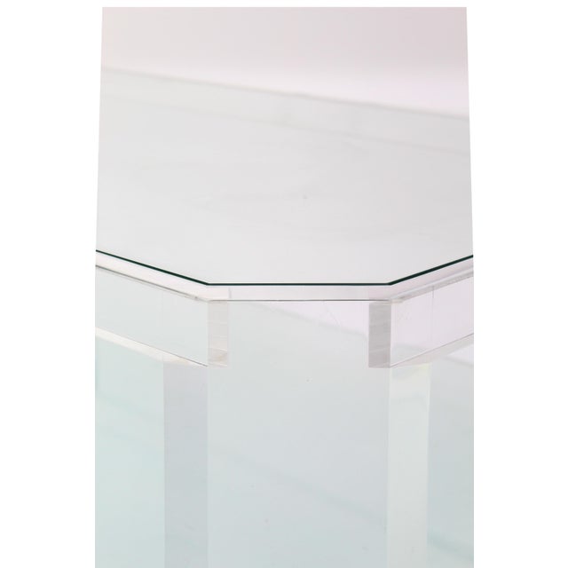 Modernist Transparent Coffee Table attributed to David Lange, 1970s For Sale - Image 3 of 7