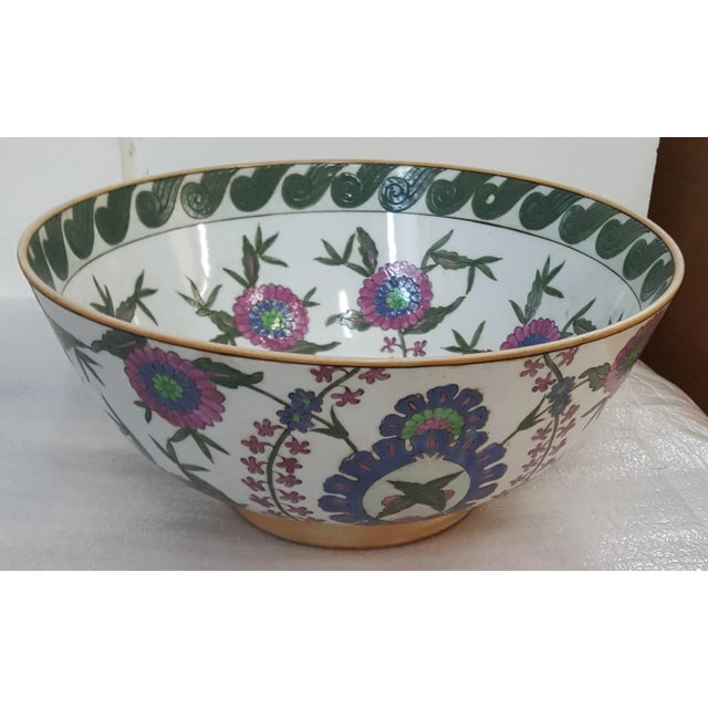 Ceramic Payne Imports China Porcelain Floral Bowl For Sale - Image 7 of 7